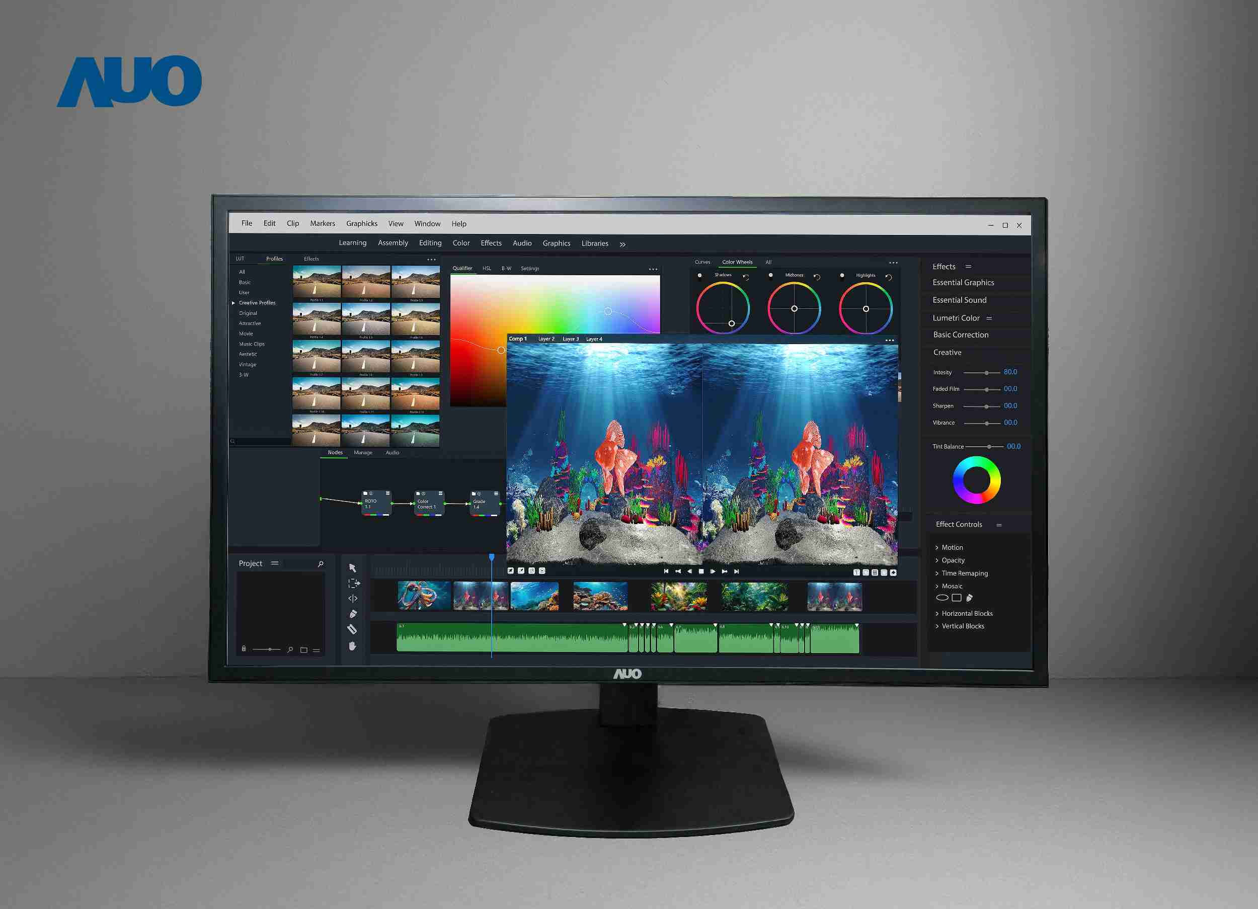 赏金国际开发32吋2D/3D专业桌上型显示器，，，拥有8K4K超高分辨率，，，，并以低串扰算法优化3D显示效果，，搭载自动眼球追踪功能，，，能实时调整3D图像，，，，进行实时2D与3D无缝共存窗口，，，提供图像设计工作者突破二维接口的崭新工作氛围与效率